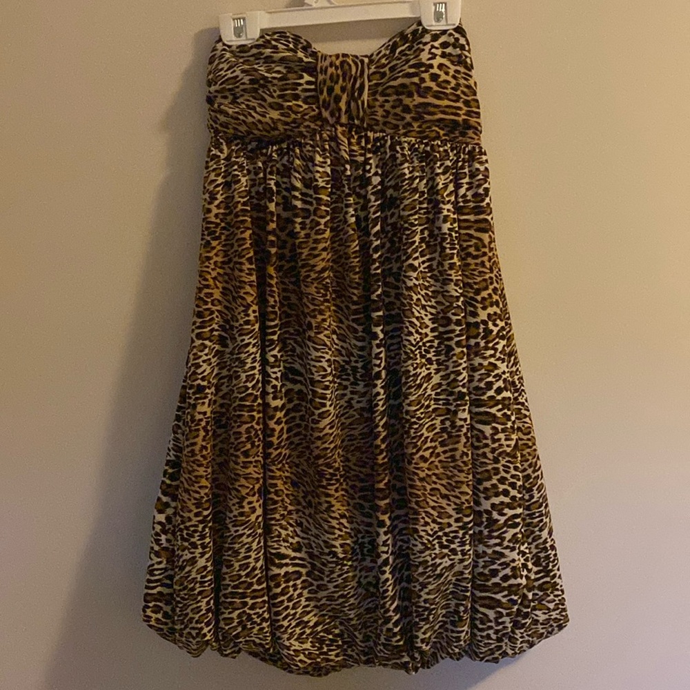 Vintage Wet Seal leopard print bubble dress